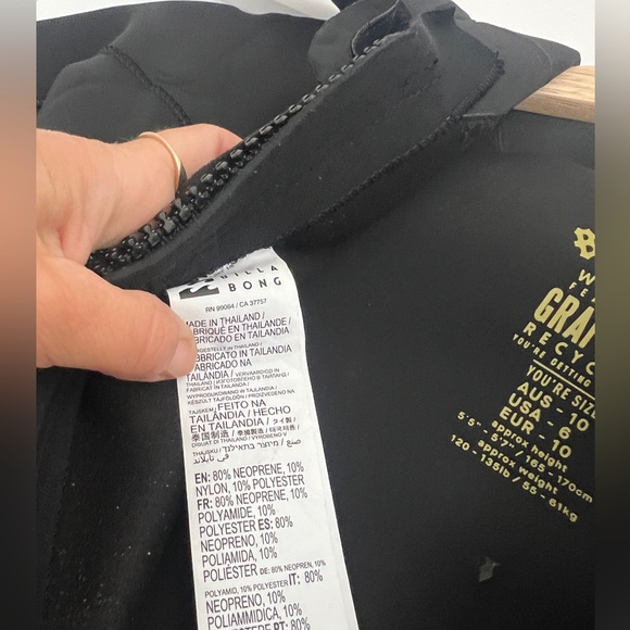 Women’s billabong synergy wetsuit 3/2 mm size 6 - Picture 11 of 16